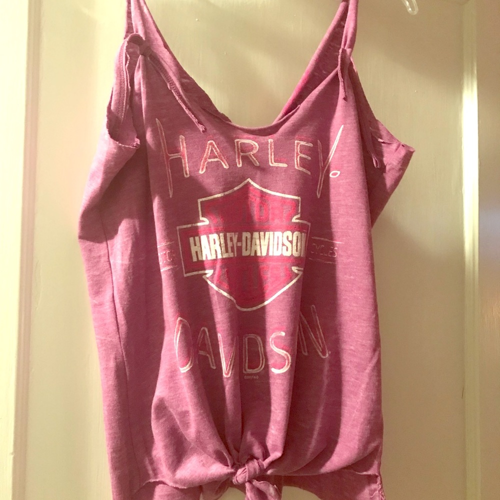 Upcycled Harley Davidson crop top